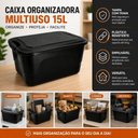 Ver imagem 6 de Caixa Organizadora Multiuso Plástico Resistente Tampa Trava Porta Brinquedos Objetos Lavanderia
