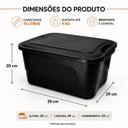 Ver imagem 4 de Caixa Organizadora Multiuso Plástico Resistente Tampa Trava Porta Brinquedos Objetos Lavanderia