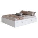 Ver imagem 2 de Cama de Casal com Baú 4 Portas para Colchão 188x138cm Multimóveis Cr40132 Branco