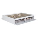 Ver imagem 1 de Cama de Casal com Baú 4 Portas para Colchão 188x138cm Multimóveis Cr40132 Branco