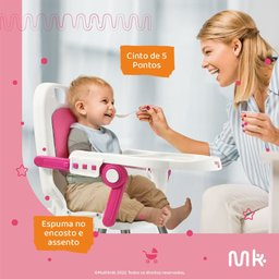 Cadeira de Alimentação Berry 3 em 1 Rosa Multikids Baby - Bb390 Bb390 Multikidsbaby - 3
