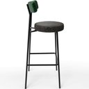 Ver mais imagens de Kit 04 Banquetas Alta Bar Cozinha Sala Jantar Milão L02 Facto Verde Musgo Linho Chumbo - Lyam Decor