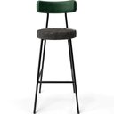 Ver imagem 6 de Kit 04 Banquetas Alta Bar Cozinha Sala Jantar Milão L02 Facto Verde Musgo Linho Chumbo - Lyam Decor