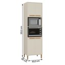 Ver imagem 4 de Armario Cozinha Paneleiro Munique com 4 Portas Off White/Canelato