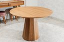Ver imagem 2 de Mesa de Jantar Cone Base Mel Oitavada Tampo Redondo 1,00m Laminado **somente a Mesa**