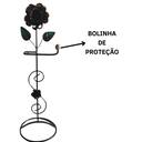 Ver imagem 4 de Suporte Porta Papel Higiênico 1 Rolo em Ferro de Chão Artesanal com Rosas:marron