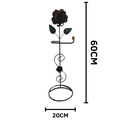 Ver imagem 2 de Suporte Porta Papel Higiênico 1 Rolo em Ferro de Chão Artesanal com Rosas:marron