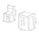 Ver imagem 4 de Conjunto de Mesa Infantil com 2 Cadeiras Mdf Helena Branco Brilho