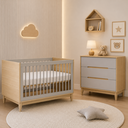 Ver imagem 6 de Berço Americano e Cômoda Cinza para Quarto Infantil Linha Tomi Quater Móveis