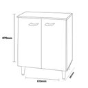 Ver imagem 5 de Balcão Multiuso para Microondas com 2 Portas Celta Elmo/marrom Hr Móveis