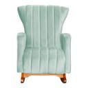 Ver imagem 4 de Conjunto 2 Poltronas Estofadas de Balanço Melinda Veludo Acqua - LM DECOR