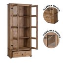 Ver imagem 3 de Armário Despensa 2 Portas Em Vidro Madeira Maciça Mel Shop JM