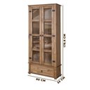 Ver imagem 4 de Armário Despensa 2 Portas Em Vidro Madeira Maciça Mel Shop JM