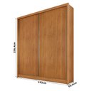 Ver imagem 2 de Guarda Roupa Casal Toledo 2 Portas 3 Gavetas Cinamomo - Novo Horizonte