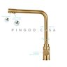 Torneira para cozinha Gourmet Misturador Monocomando Escovado Pojuca Pingoo.casa - Dourado - 3