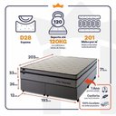 Ver imagem 7 de Cama Box Preston Molas Ensacadas King 193x203 King House