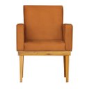 Ver imagem 2 de Poltrona Decorativa para Sala Bella Base Madeira Maciça Veludo Divini Decor:terracota