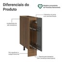 Ver imagem 3 de Balcão Porta-temperos 20 Cm 1 Porta (sem Tampo) Rustic/cinza Lux Madesa Rustic/cinza