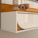 Ver imagem 4 de Painel Home Suspenso Aura Cinamomo/off White para Tv até 65” - Madetec
