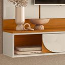 Ver imagem 5 de Painel Home Suspenso Aura Cinamomo/off White para Tv até 65” - Madetec
