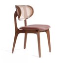 Ver imagem 1 de Cadeira de Madeira Escandinava Grace Encosto Tela Sextavada e Assento Estofado