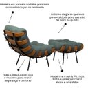 Ver imagem 5 de Poltrona Sala Estar Decorativa Costela de Adão com Puff Luxo: Poltrona Costela Linho Verde