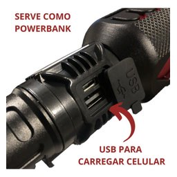 Lanterna Militar Led Recarregável Sabre de Luz Super Potente Zoom Longo Alcance de até 2km Tr - 2