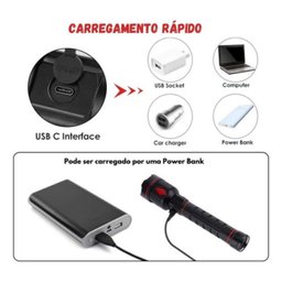 Lanterna Militar Led Recarregável Sabre de Luz Super Potente Zoom Longo Alcance de até 2km Tr - 6