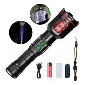 Lanterna Militar Led Recarregável Sabre de Luz Super Potente Zoom Longo Alcance de até 2km Tr