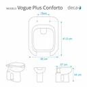 Ver imagem 2 de Assento Sanitário Vogue Plus Conforto Branco para vaso Deca PNE