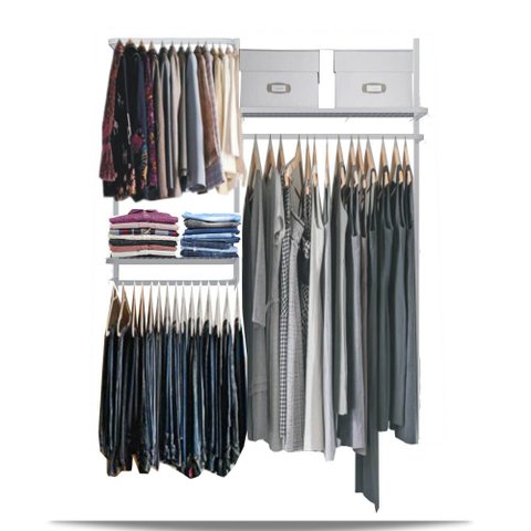 Closet arara aramado trilho parede super resistente moderno 1,60 BR