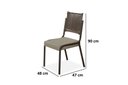 Ver imagem 3 de Conjunto Mesa Jantar + 6 Cadeira Rainha Junco Tampo Tinto Trendi - Tubo Chocolate