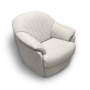 Ver imagem 1 de Poltrona Sala de Estar com Balanço Mars Base Giratória U270 Couro Bege Claro G49 - Idea Relax By Nat