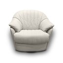 Ver imagem 3 de Poltrona Sala de Estar com Balanço Mars Base Giratória U270 Couro Bege Claro G49 - Idea Relax By Nat