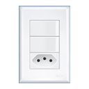 Ver imagem 1 de Interruptor 2 Seções com Tomada 20a Evidence Fame