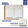 Lavanderia Modulada Belém 1 Armário Multiuso e Armário Aéreo Kaiki Móveis - 6