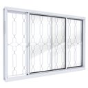 Ver imagem 2 de Janela Correr 2 Folhas Grade Mosaico em Aço Branco Lucasa Facilita 100x150cm