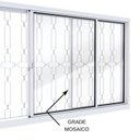 Ver imagem 6 de Janela Correr 2 Folhas Grade Mosaico em Aço Branco Lucasa Facilita 100x150cm