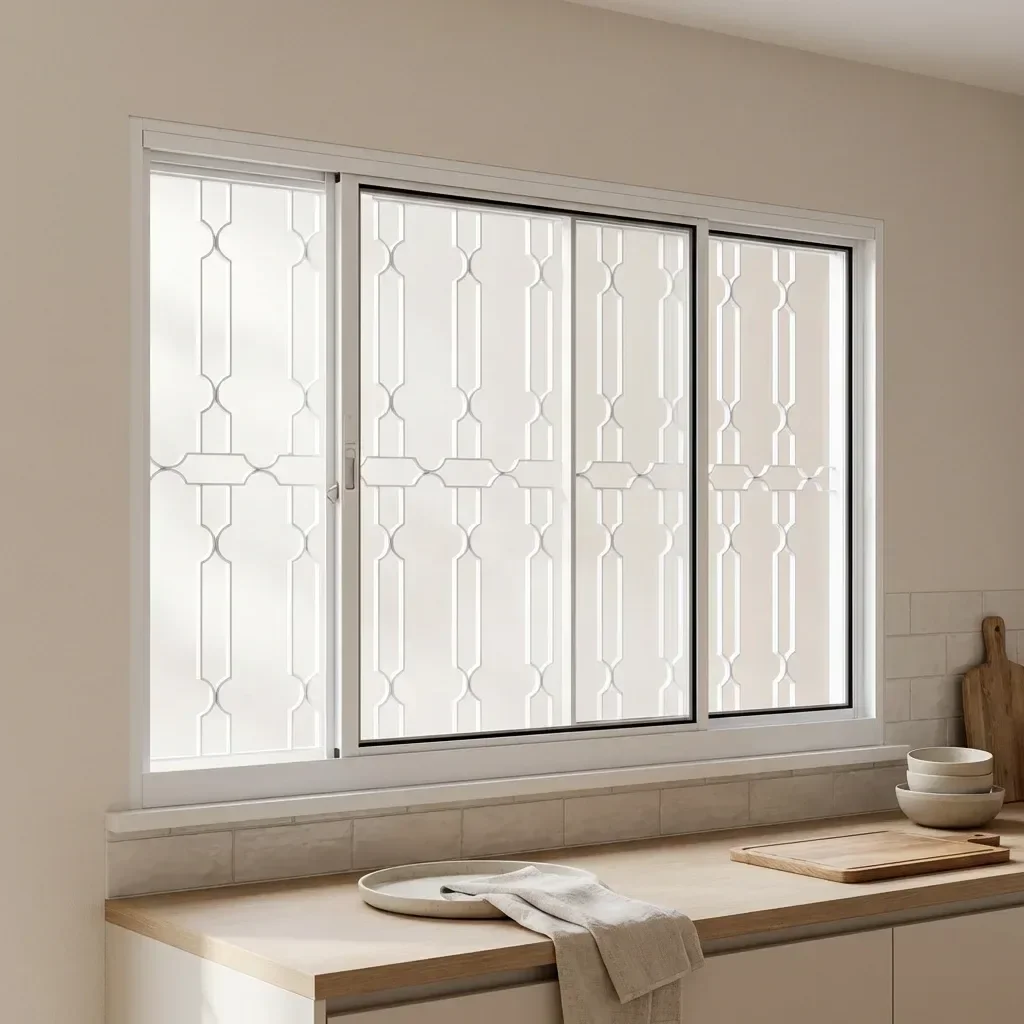 Ver imagem 1 de Janela Correr 2 Folhas Grade Mosaico em Aço Branco Lucasa Facilita 100x150cm