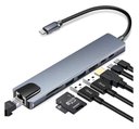 Ver imagem 2 de Hub Dock Station Usb Type-c 10gbps 8x1 Hdmi 4k Lan Usb 3.0 Leitor Sd