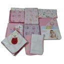 Ver imagem 1 de Kit 5 Cueiros 1 Toalha Forrada 1 Fralda 2 Lavabos Menina