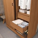 Ver imagem 7 de Guarda-roupa Casal com 2 Gavetas Kappesberg Canela 121cm