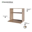 Ver imagem 3 de Suporte Aéreo Multiuso para Forno Micro-ondas Laura 60cm Freijó - Desk Design