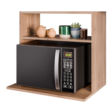 Suporte Aéreo Multiuso para Forno Micro-ondas Laura 60cm Freijó - Desk Design