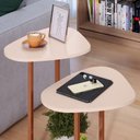 Ver imagem 3 de Mesa Lateral de Apoio para Sofá Sala de Estar Mesa Auxiliar - Casa Uau:off/rose