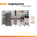Ver mais imagens de Armário de Cozinha Completa com Adega 11 Portas 4 Gavetas Favorita Branco/Nature