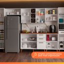Ver imagem 5 de Armário de Cozinha Completa com Adega 11 Portas 4 Gavetas Favorita Branco/Nature