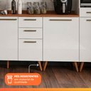 Ver imagem 7 de Armário de Cozinha Completa com Adega 11 Portas 4 Gavetas Favorita Branco/Nature