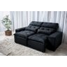Sofá Retrátil e Reclinável 2,00m em Tecido Suede Preto - 3