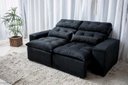 Ver imagem 3 de Sofá Retrátil e Reclinável 2,00m em Tecido Suede Preto